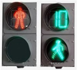 Светофор пешеходный интеллект. плоский с таймером красного+зеленого сигналов П2.1-ми, с УЗС с переменной громкостью звучания в зависимости от времени суток, с переменной яркостью свечения в зависимости от освещенности в комплекте с креплениями