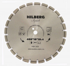 Диск алмазный по асфальту 400 Hilberg Laser Лазерная наварка сегментов.